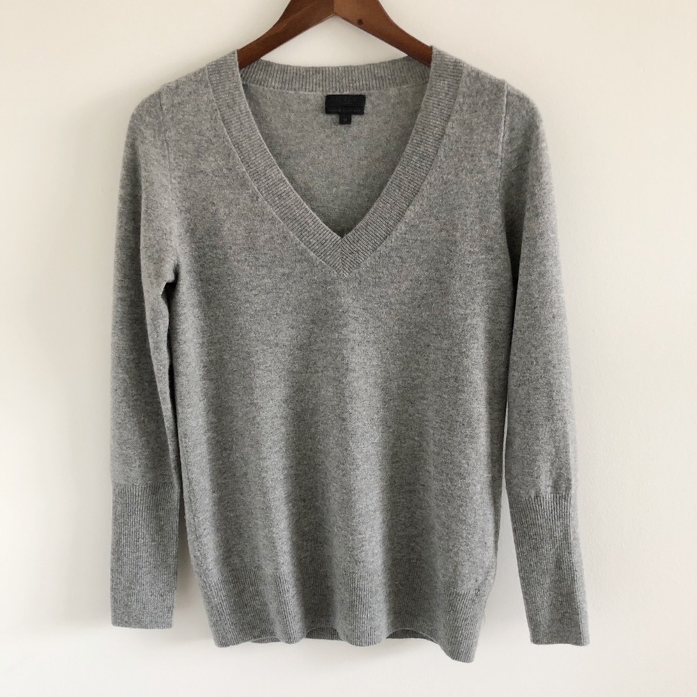 J. Crew Collection 100% Cashmere V-Neck Sweater M